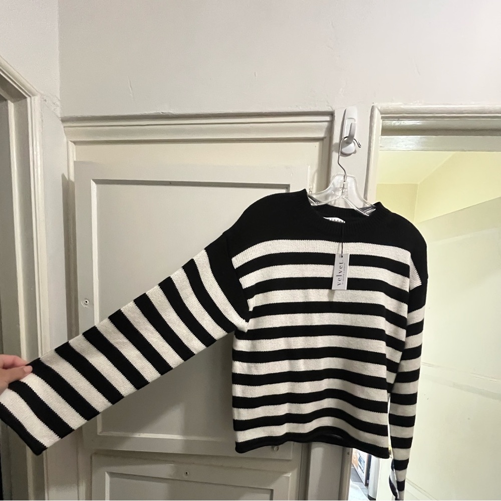 Velvet Lex cotton cashmere striped sweater NWT new size XS - Picture 10 of 16